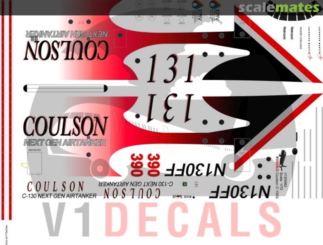 Boxart Coulson Lockheed C-130Q Hercules V1D0062-144 V1 Decals