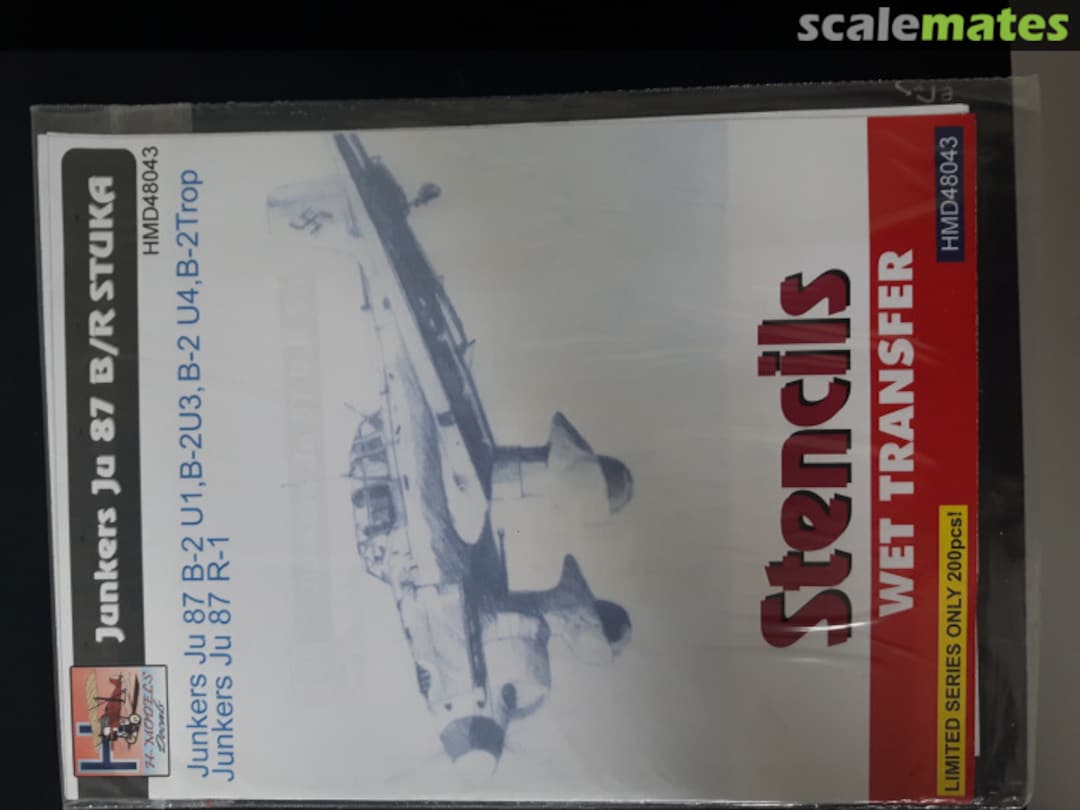 Boxart Junkers Ju 87 B/R Stuka Stencils HMD48043 HGW Models