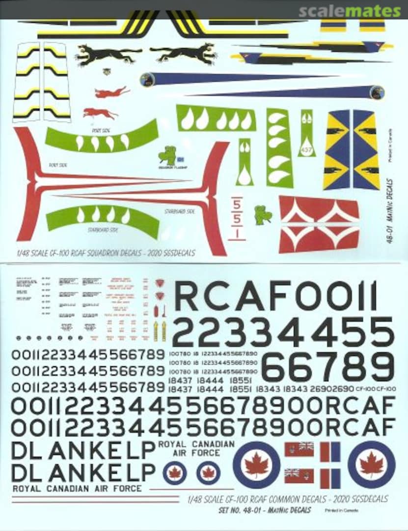 Boxart AVRO CF-100 Canuck Mk.4/5 72-01 MatNic Decals