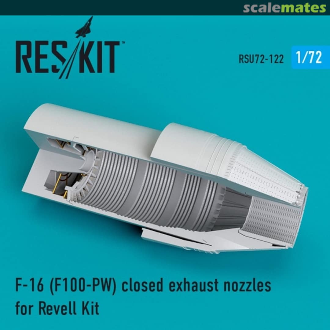 Boxart F-16 (F100-PW) - closed exhaust nozzles RSU72-0122 ResKit