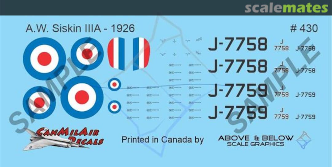 Boxart Armstrong Whitworth Siskin III 430 Above & Below Graphics