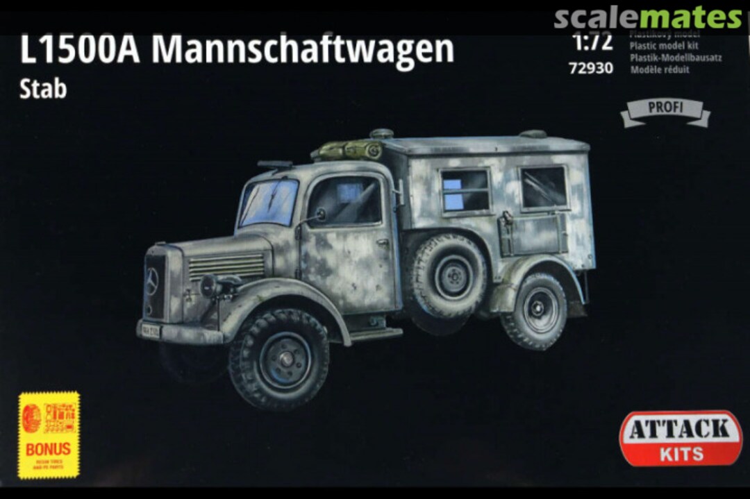 Boxart L1500A Mannschaftswagen 72930 Attack Hobby Kits