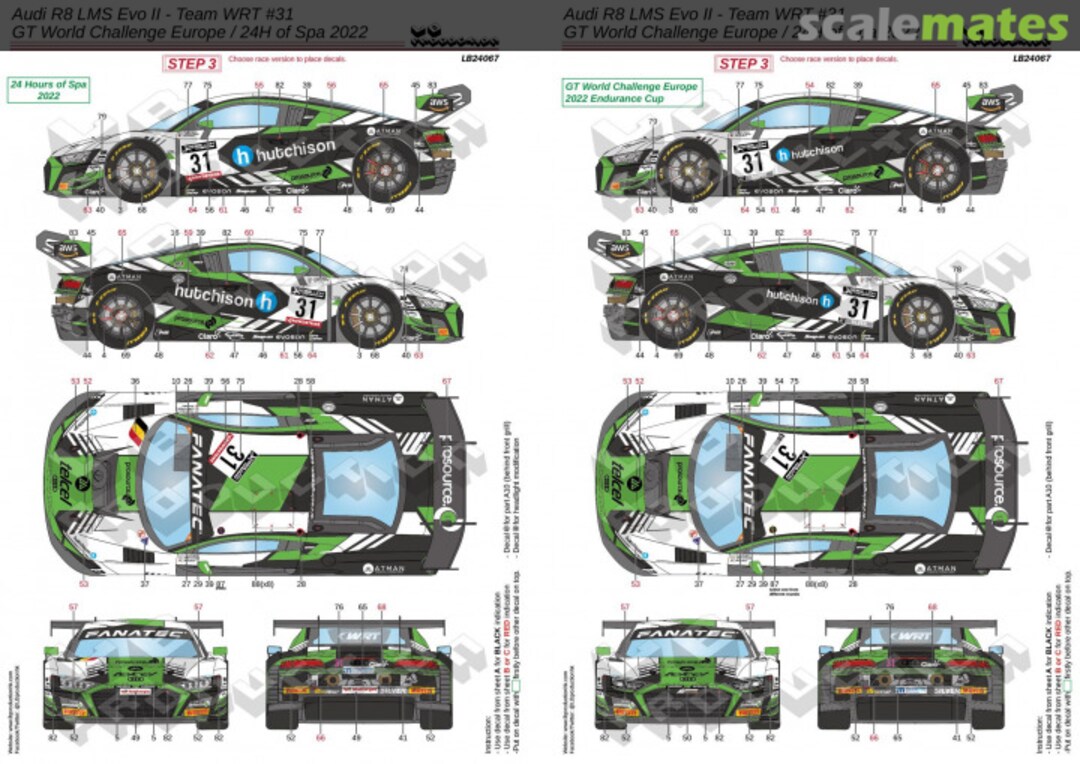 Boxart Audi R8 LMS Evo II - Team WRT #31 LB24067 LB Production