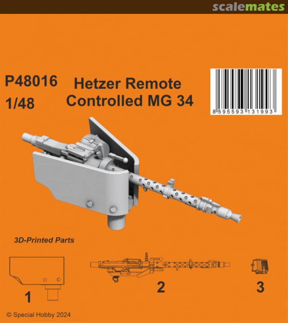 Boxart Hetzer Remote Controlled MG 34 P48016 Special Hobby