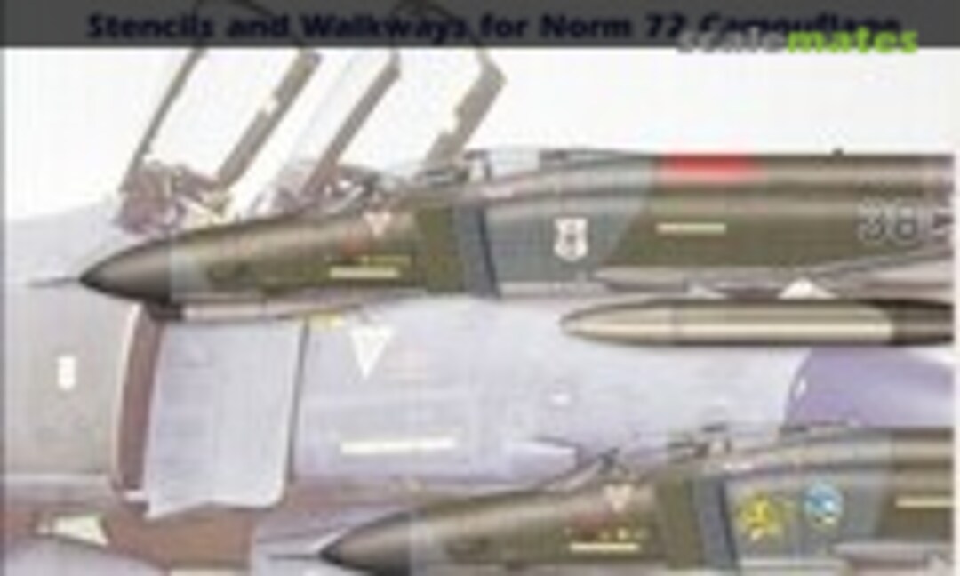 1:72 Luftwaffe F-4F Phantom II-Part 2; Stencils and walkways for Norm 72 camouflage (AirDOC 173002)