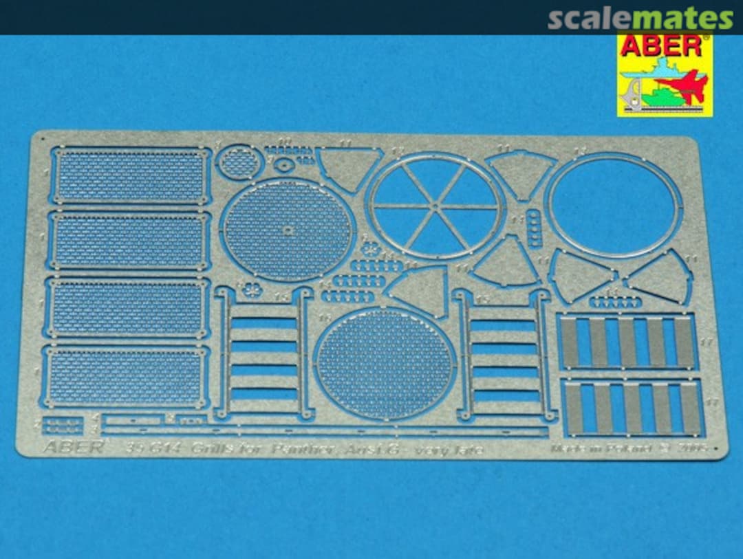 Contents Grilles for Sd.Kfz.171 Panther, Ausf.G late model 35G14 Aber