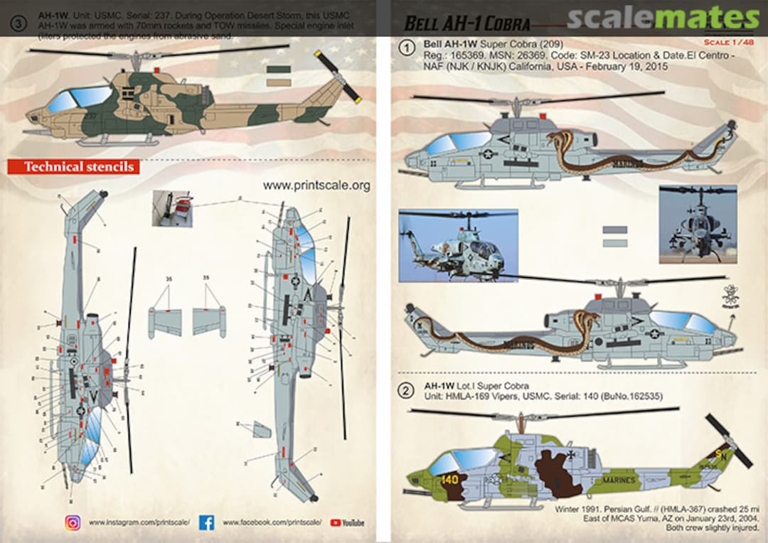 Boxart Bell AH-1 Cobra Part 1 48-186 Print Scale