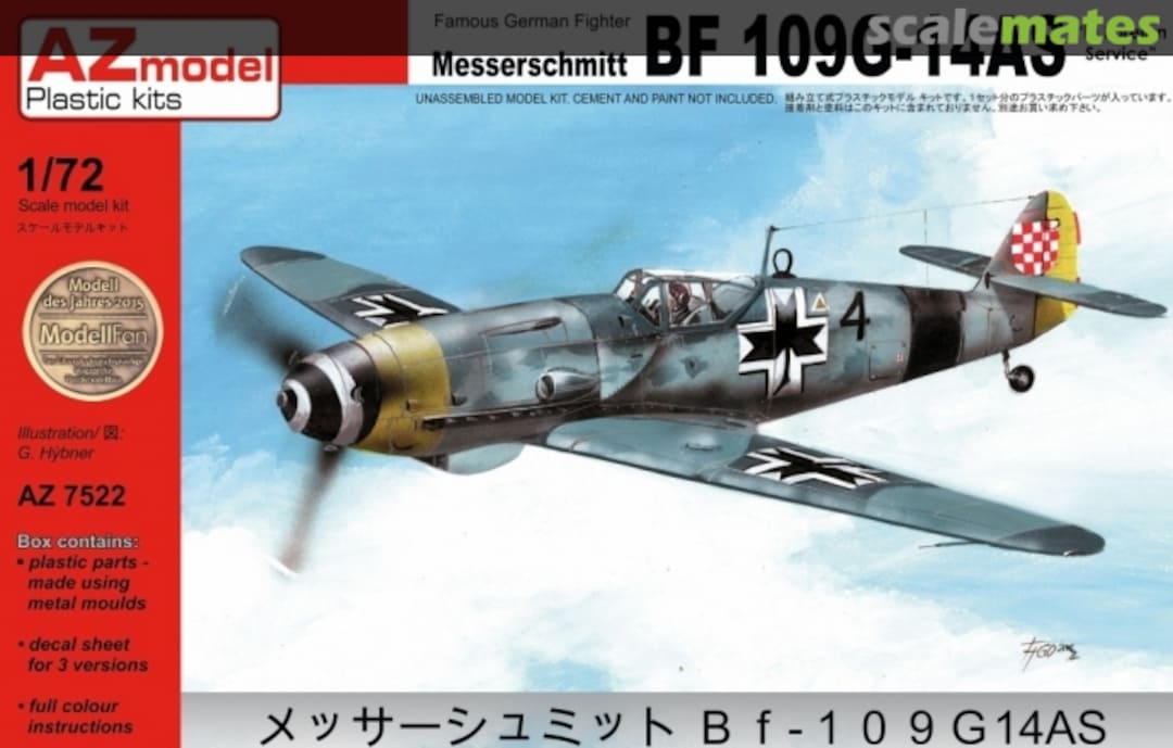 Boxart Messerschmitt Bf 109G-14AS AZ7522 AZmodel