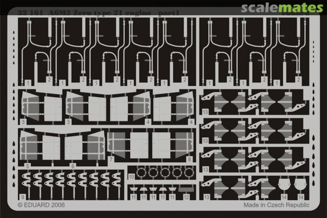 Boxart A6M2 Zero type 21 engine 32161 Eduard