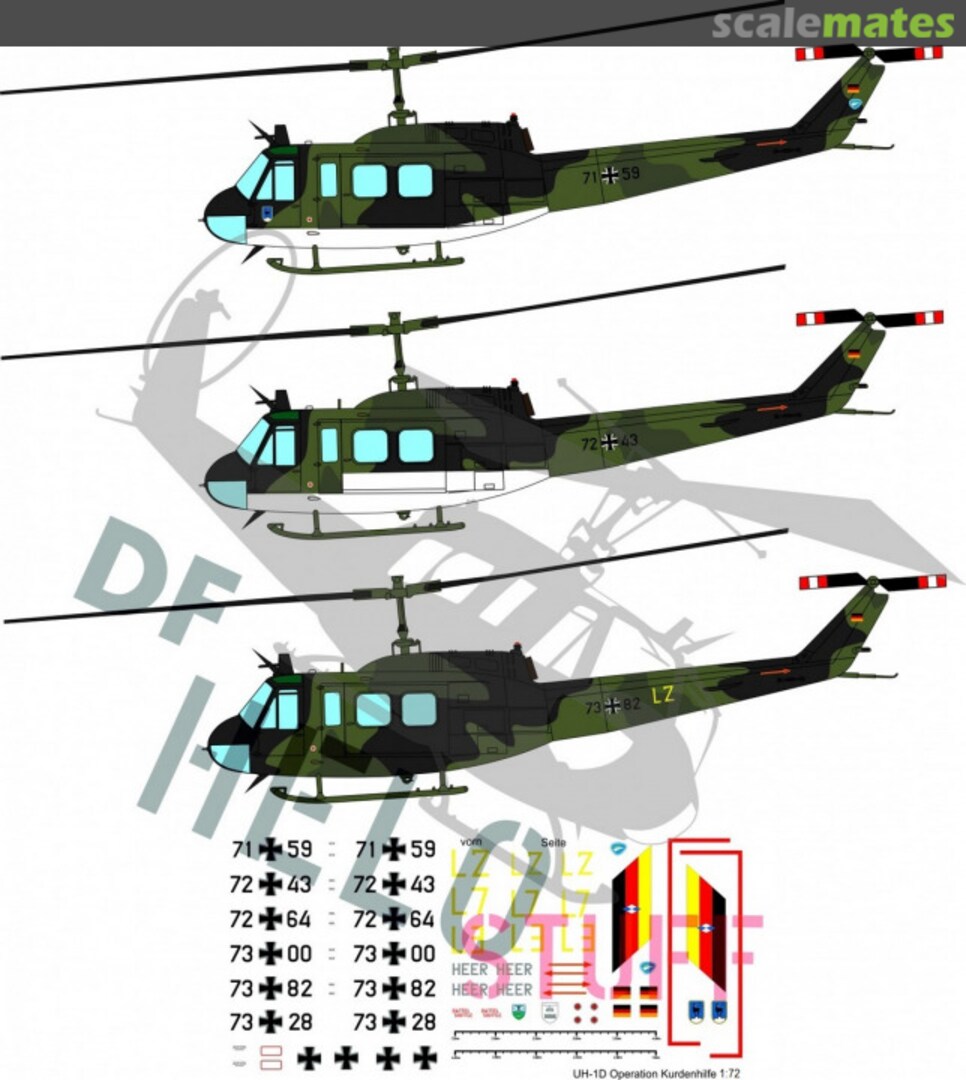 Boxart Bell UH-1D "Operation Kurdenhilfe" DF32672 DF HeloStuff