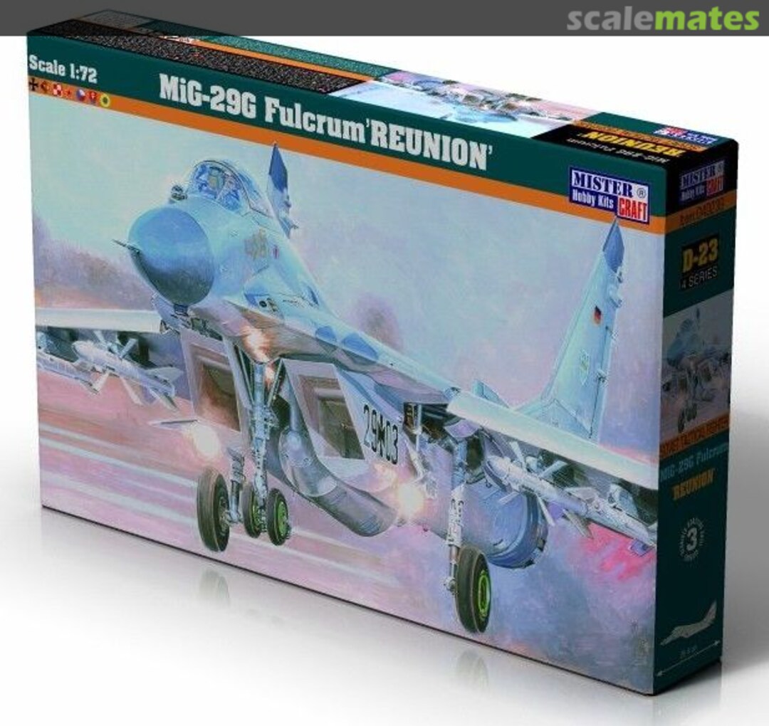 Boxart MiG-29G Fulcrum 'Reunion' D-23 MisterCraft