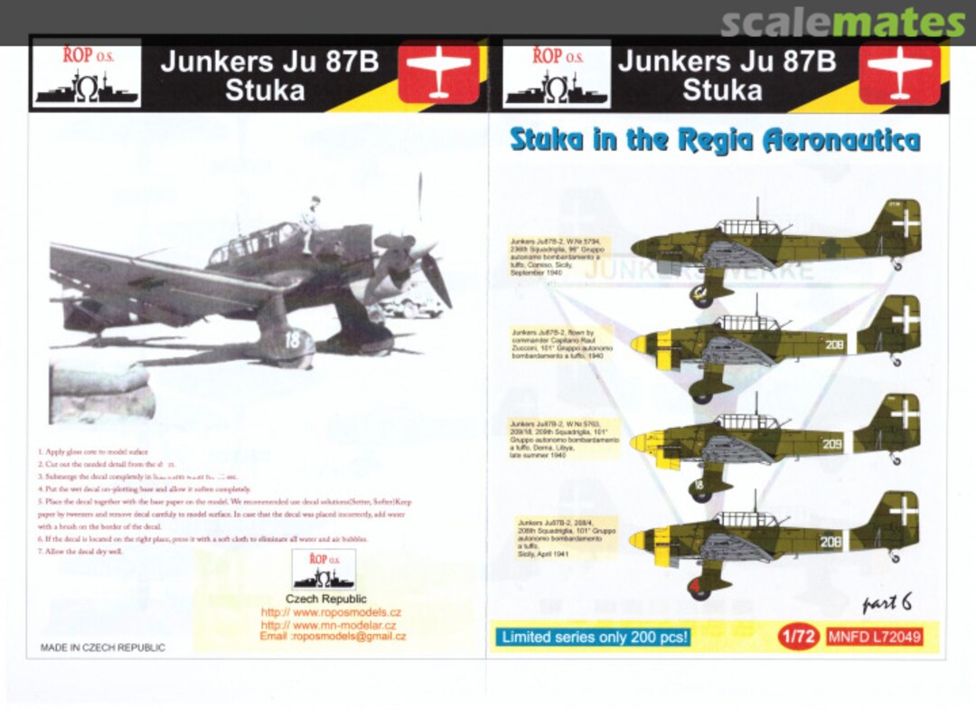 Boxart Stuka in the Regia Aeronautica MNFD L72049 ROP o.s.