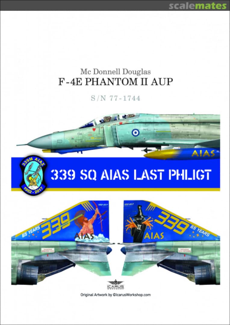 Boxart 339SQ AIAS LAST PHLIGHT. 339s SQ ANNIVERSSARY F-4E AUP FOR THE OPERATION ENDING 2019 72-902 PROcal Decals