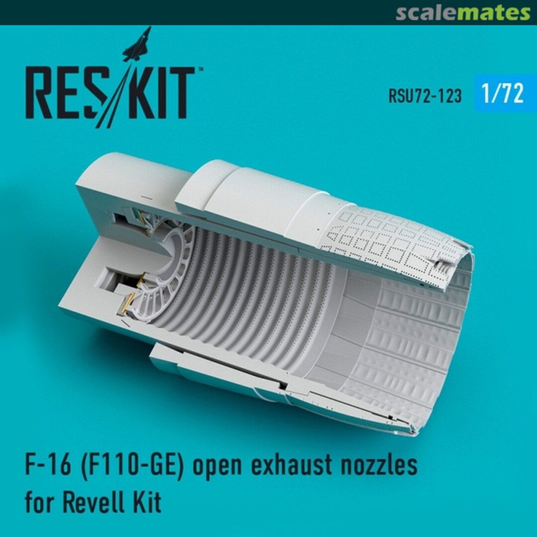 Boxart F-16 (F110-GE) - open exhaust nozzles RSU72-0123 ResKit