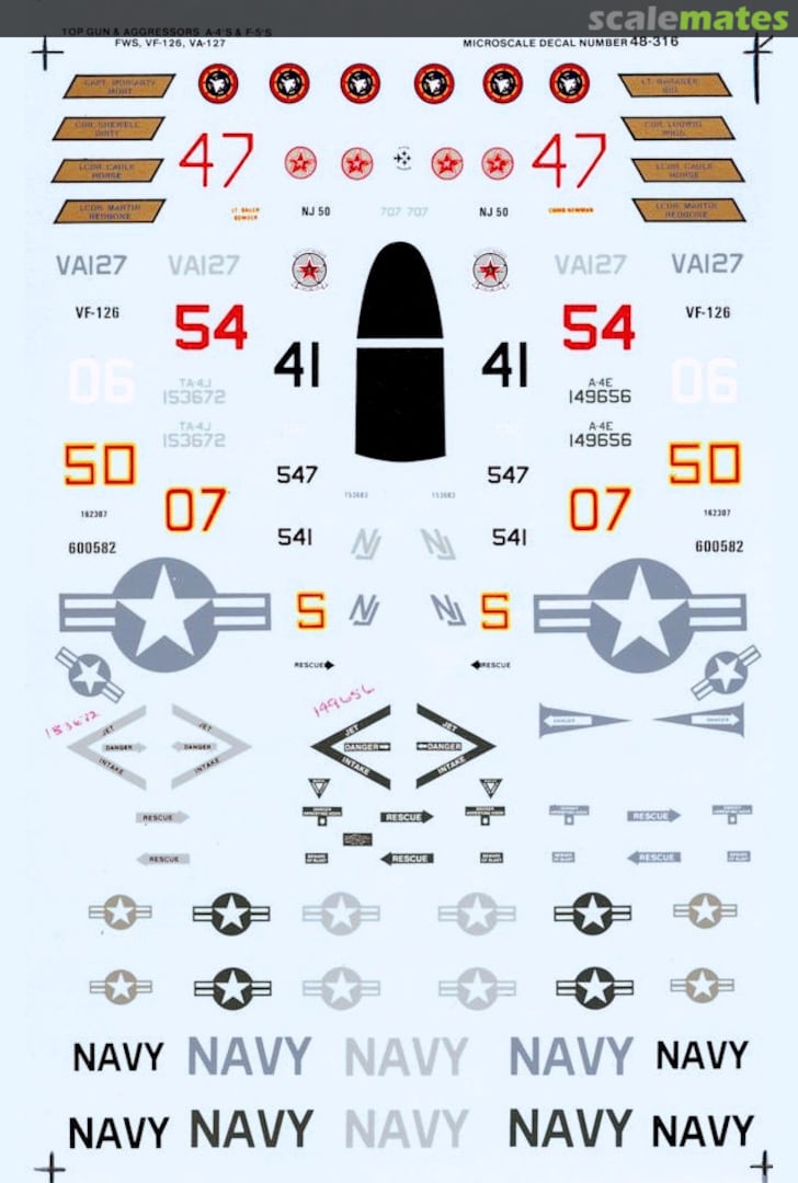 Boxart Top Gun Aggressors - A-4s & F-5s 48-0316 Microscale