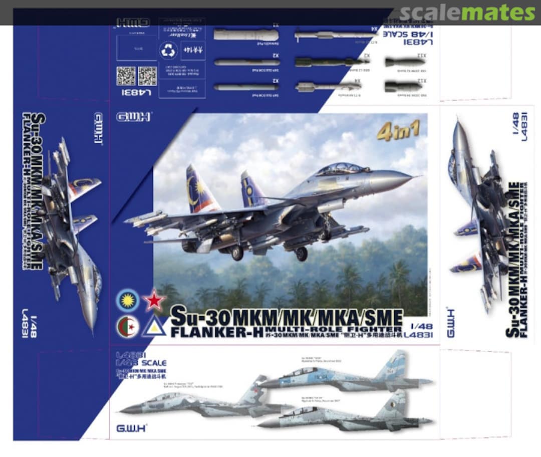 Boxart Sukhoi Su-30 MKM/MK/MKA/SME "Flanker-H" L4831 Great Wall Hobby