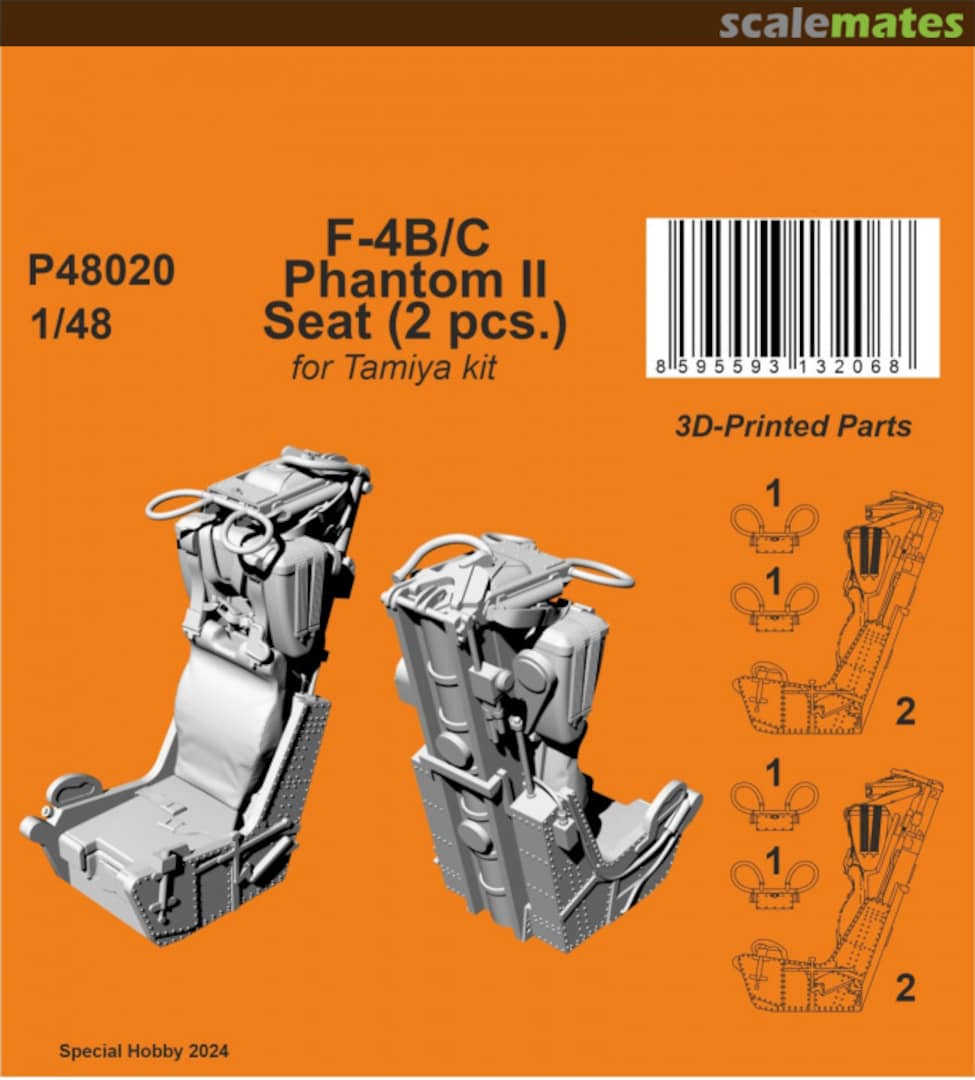 Boxart F-4B/C Phantom Seat (2 pcs.) P48020 Special Hobby