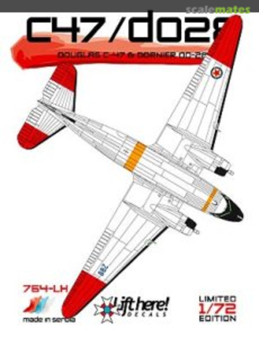 Boxart C47 / Do28 764-LH Lift Here Decals