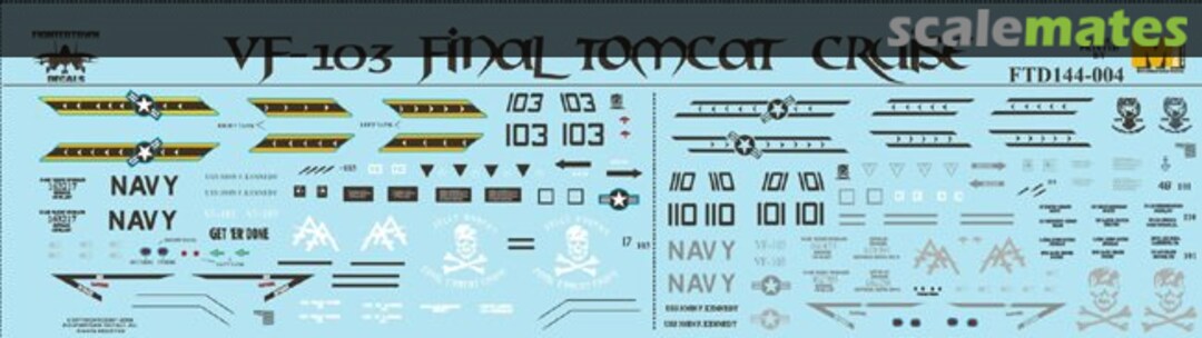 Boxart F-14 Tomcat VF-103 Jolly Rogers Last Cruise 14404 Fightertown Decals