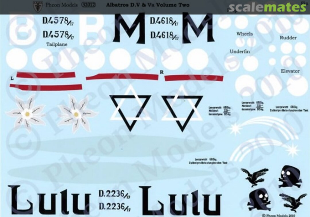 Boxart Albatros D.V & Va 32012 Pheon Decals