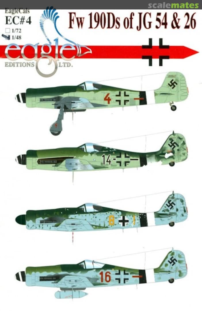 Boxart Fw 190Ds of JG 54 & 26 EagleCals EC72-4 Eagle Editions