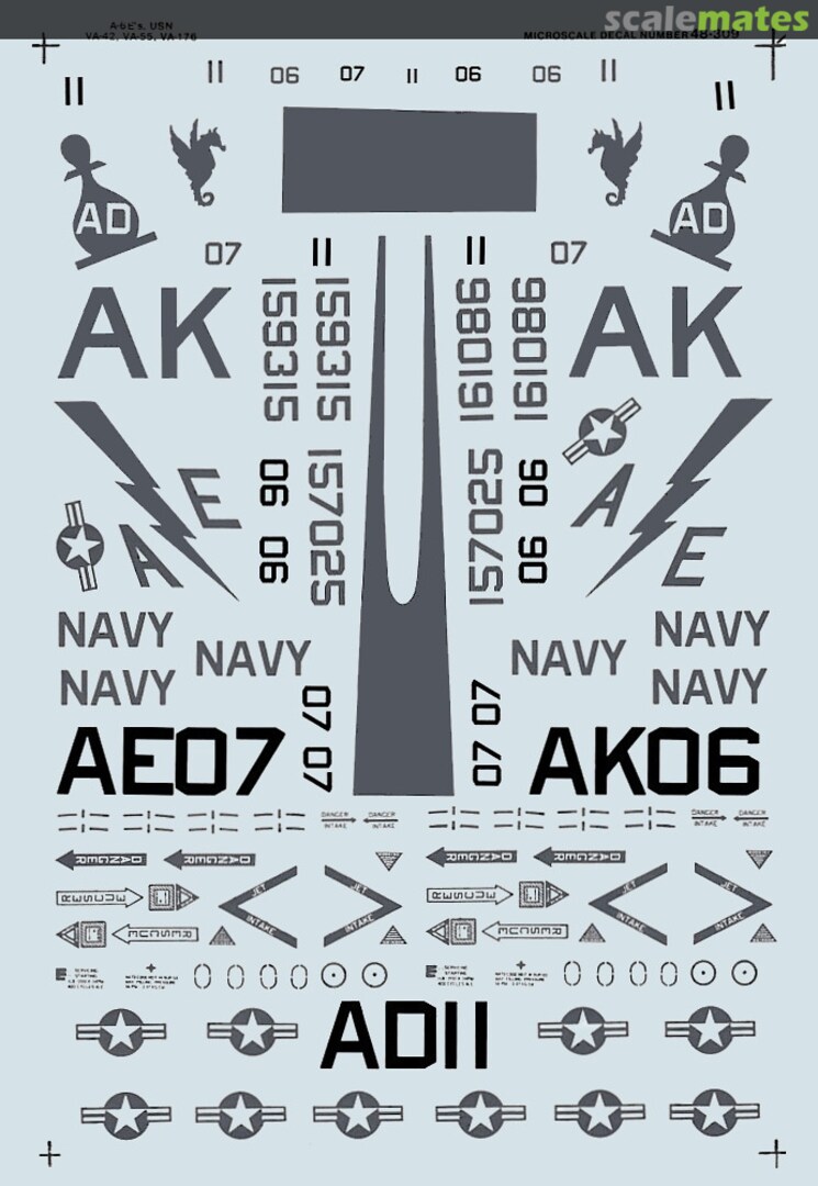 Boxart A-6E's USN Low Visibility 48-0309 Microscale