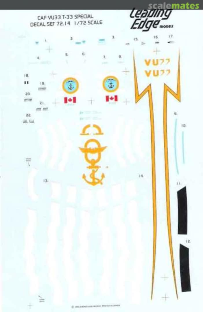 Boxart CAF VU33 T-33 Special 72.14 Leading Edge