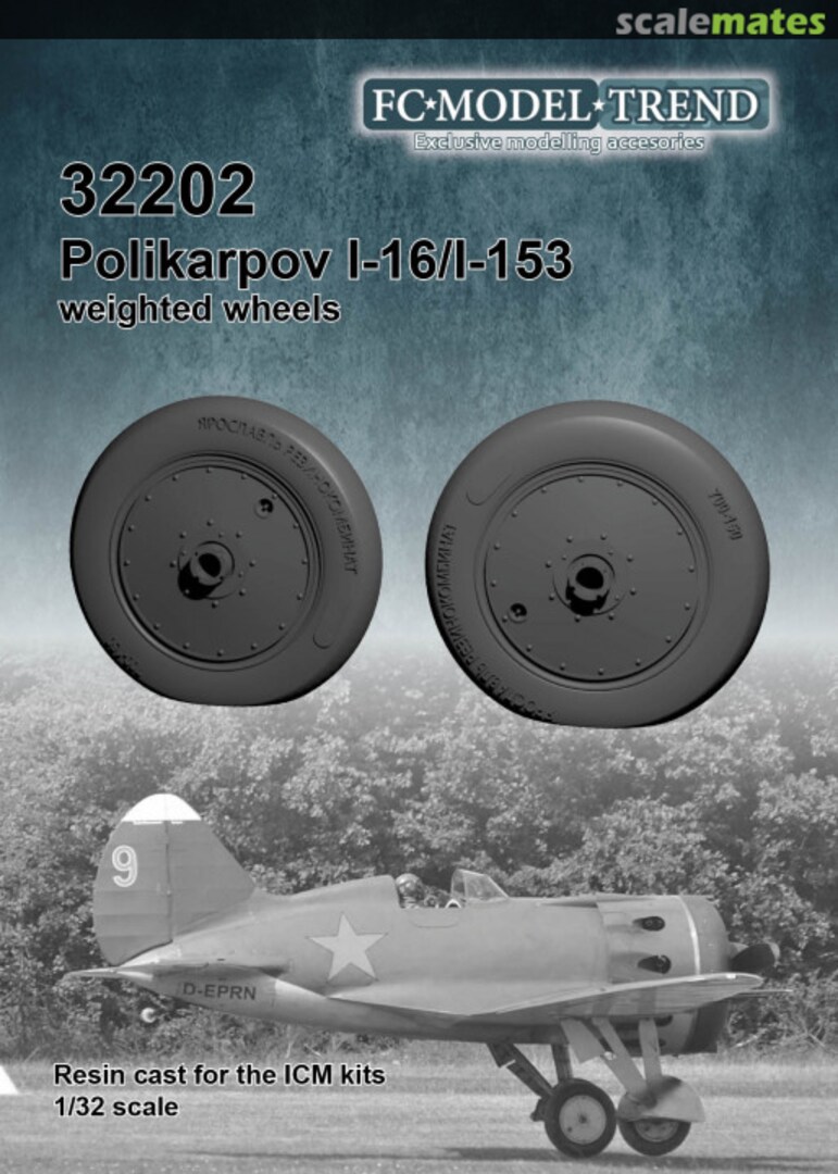 Boxart Polikarpov I-16/I-153 Weighted wheels 32202 FC Model Trend