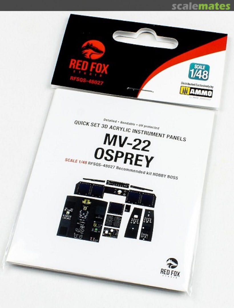 Boxart MV-22 Osprey Quick Set 3D Acrylic Instrument Panel RFSQS-48027 Red Fox Studio