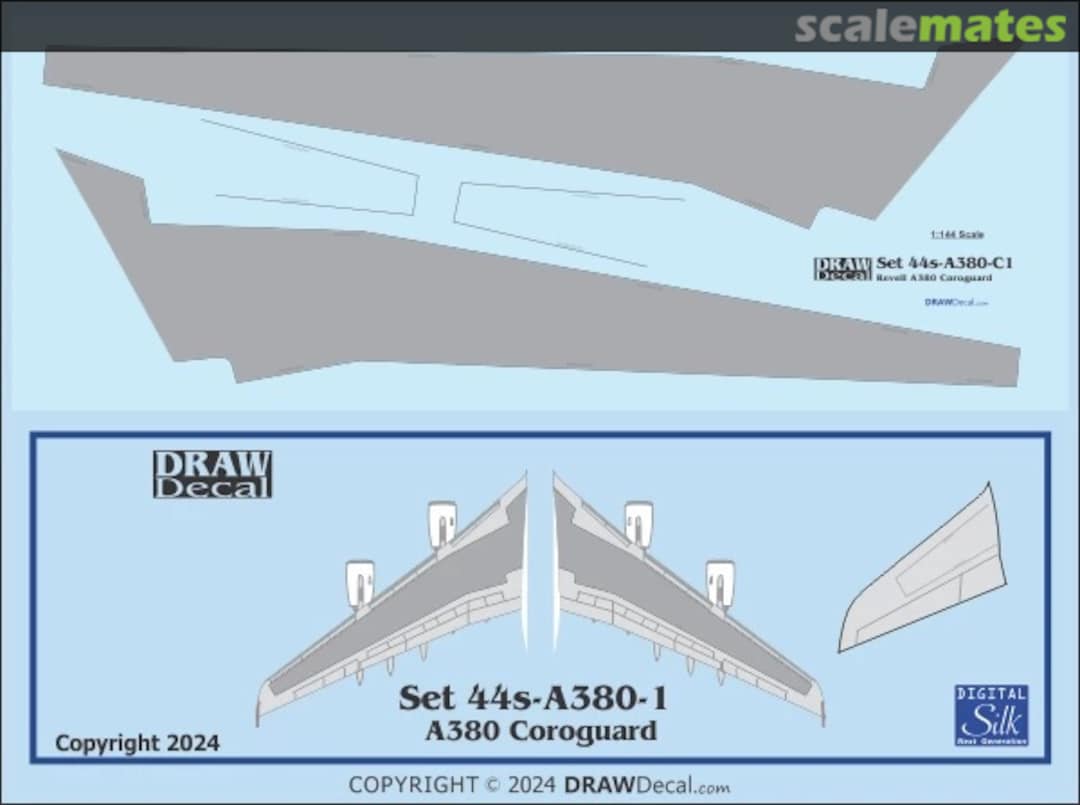 Boxart Airbus A380 Coroguard 44-A380-C1 Draw Decal