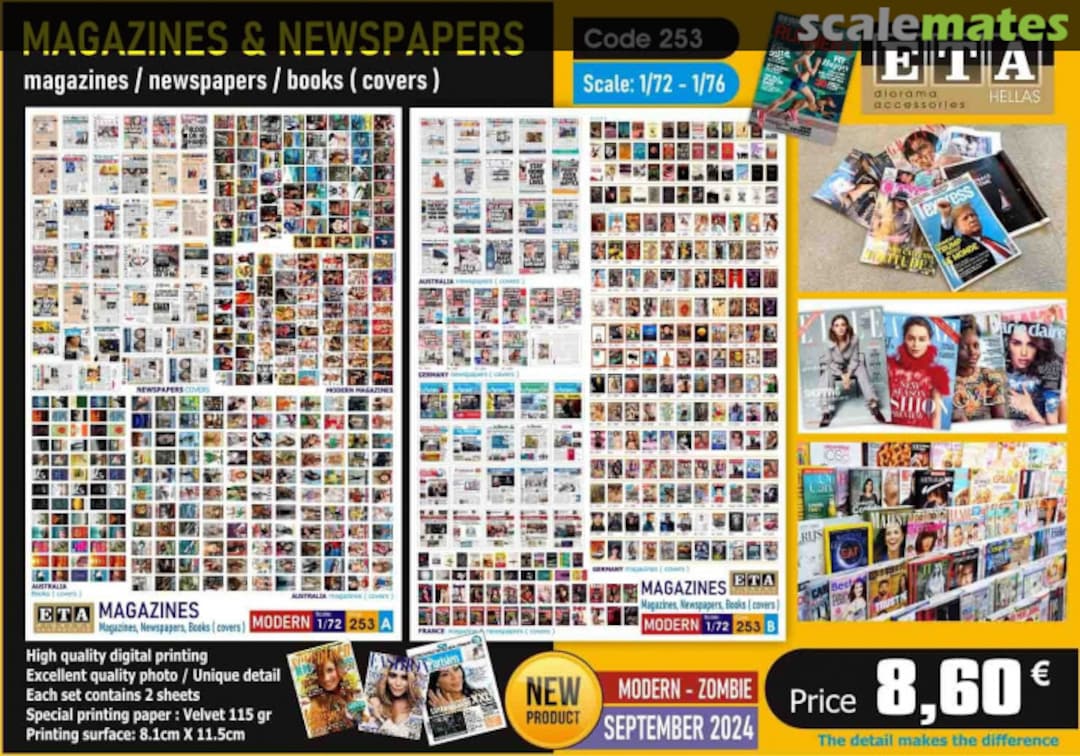 Boxart Magazines & Newspapers 253 ETA Diorama Accessories