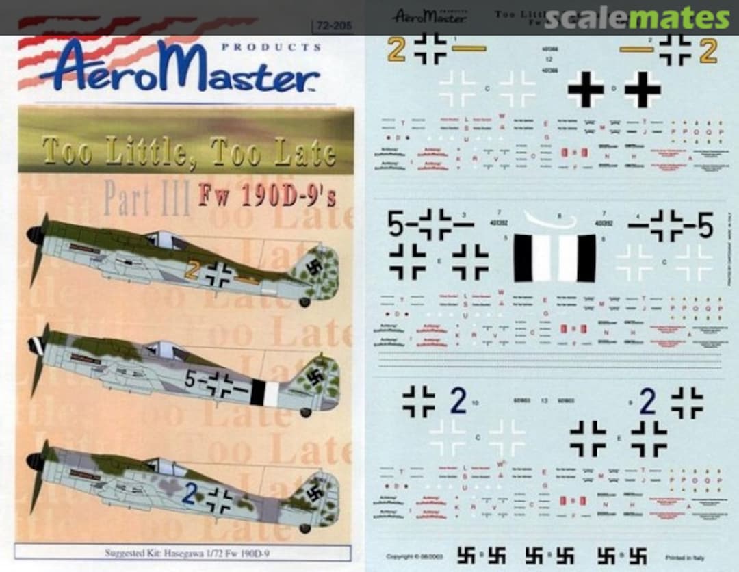 Boxart Too Little, Too Late Part III 72-205 AeroMaster