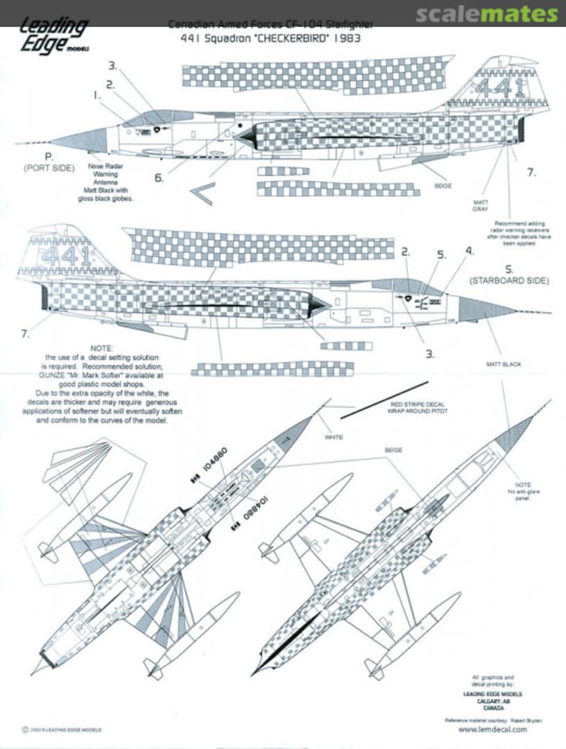 Contents CAF CF-104 "Checkerbird" Starfighter 72.13 Leading Edge