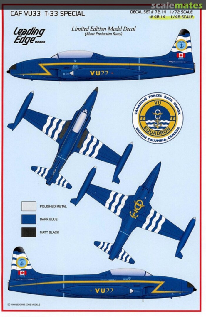 Boxart CAF VU33 T-33 Special 48.14 Leading Edge