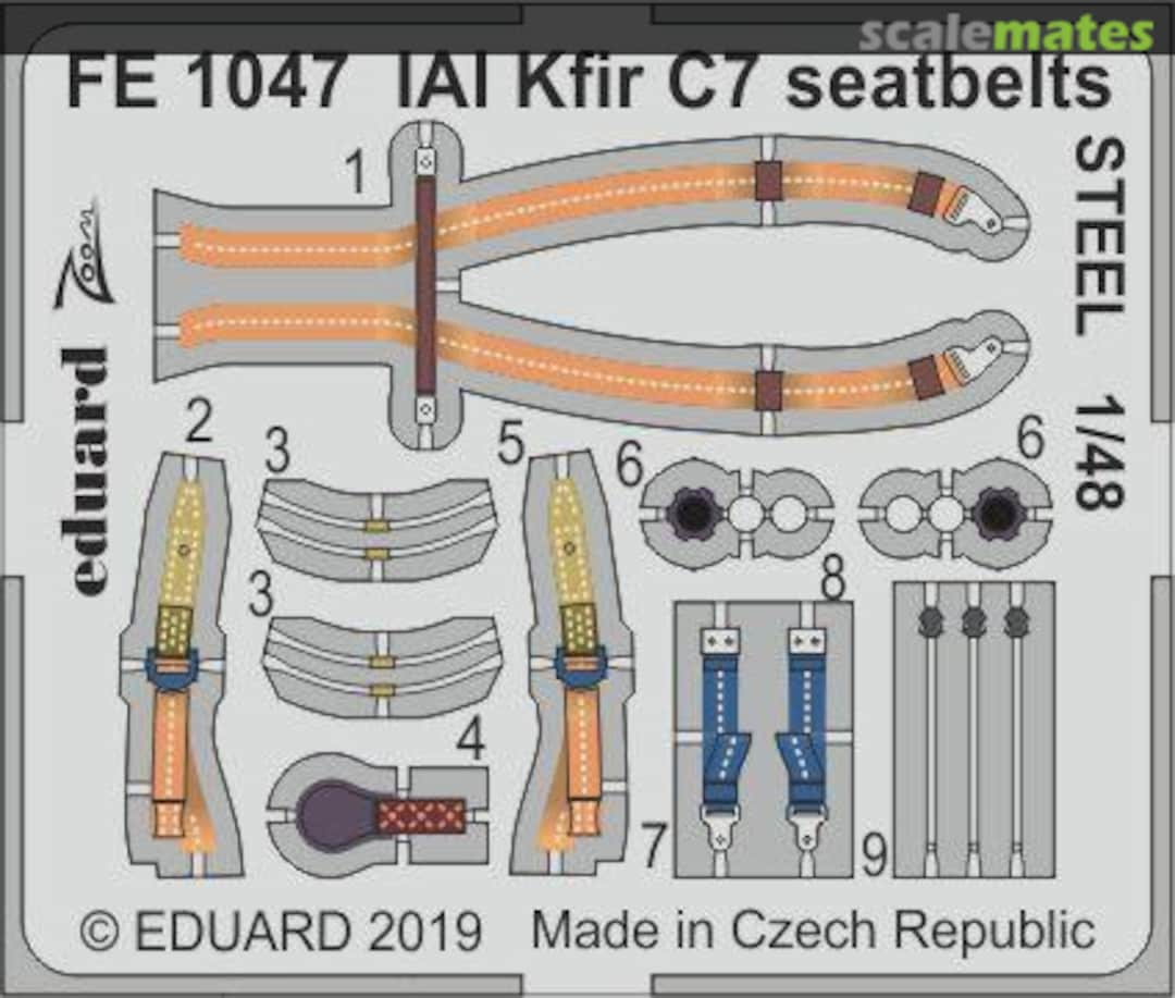 Boxart IAI Kfir C7 seatbelts FE1047 Eduard