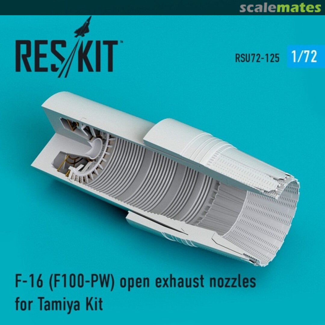 Boxart F-16 (F100-PW) - open exhaust nozzles RSU72-0125 ResKit