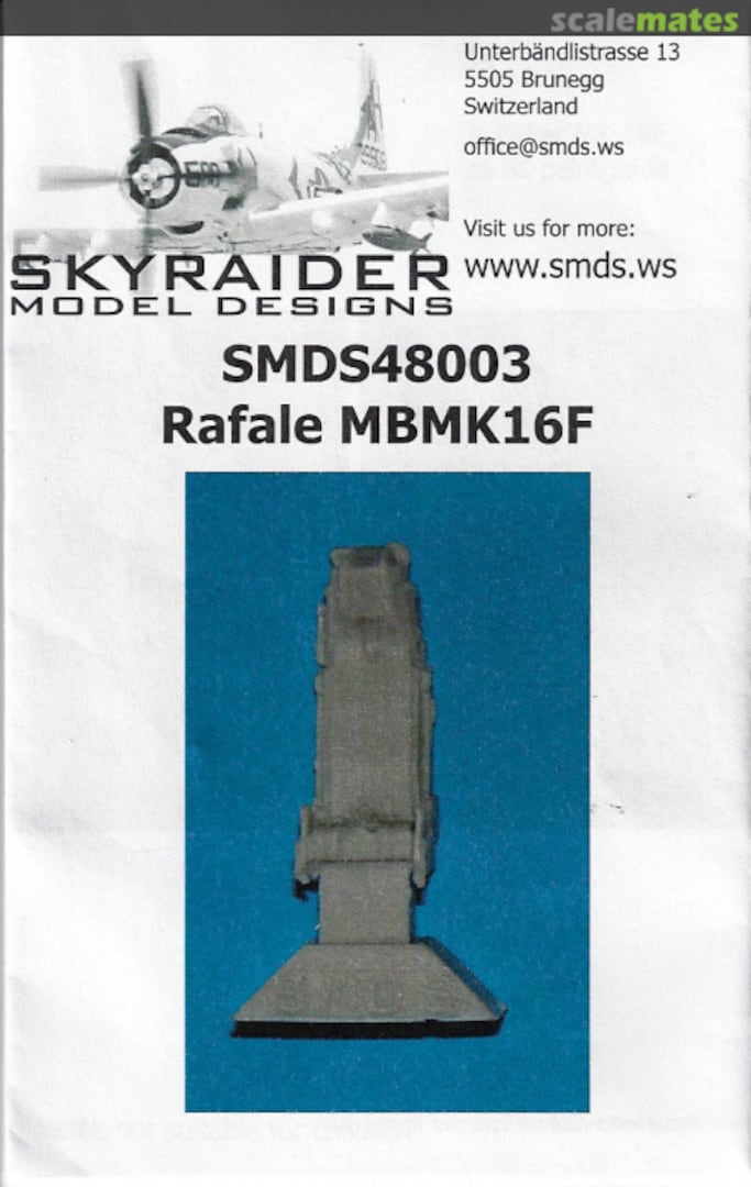 Boxart Rafale MBMK16F SMDS48003 Skyraider Model Designs