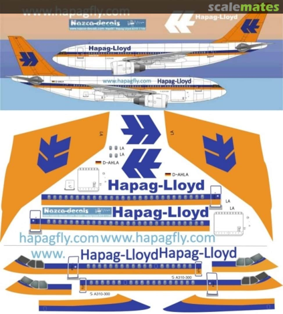 Boxart Airbus A300B4-203 HAP001 Nazca decals