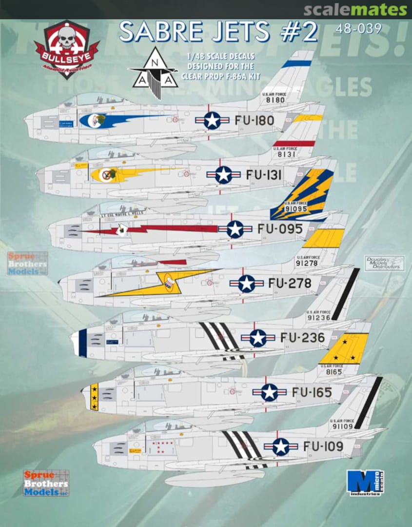 Boxart Sabre Jets #2 48-039 Bullseye Model Aviation