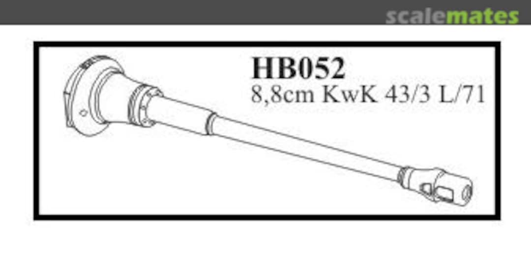 Boxart Gun Barrel - 8.8cm KwK 43/3 L/71 with Mantlet & Muzzle HB052 CMK