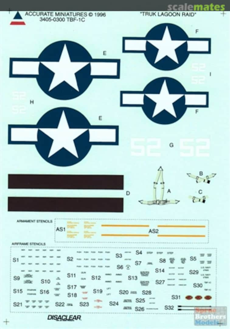 Boxart TBf-1C Avenger D3405 Accurate Miniatures