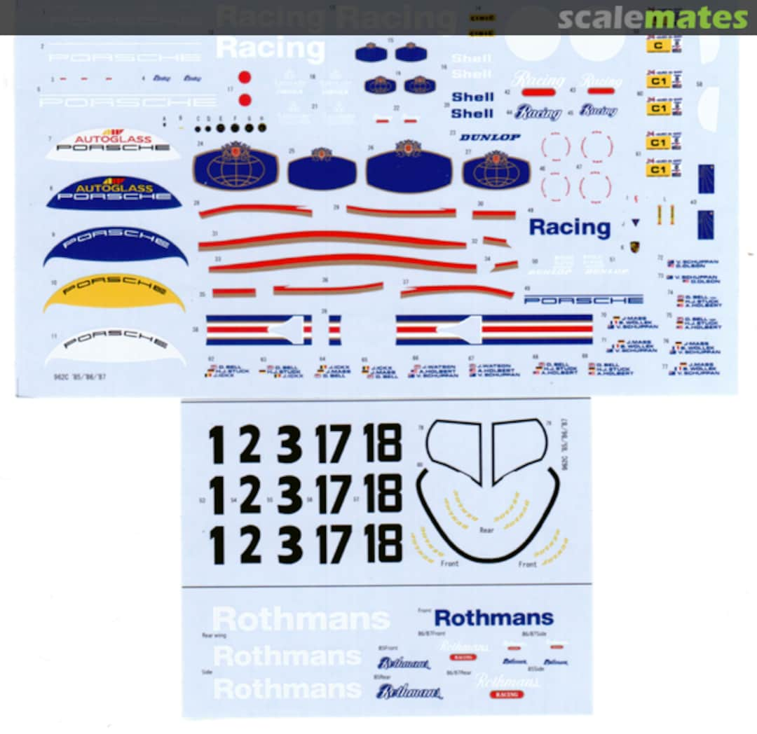 Boxart Porsche 962 K-363D Model Factory Hiro