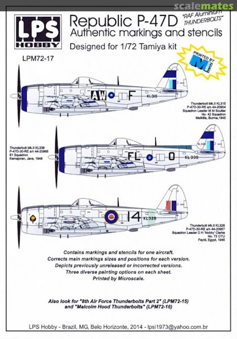 Boxart Republic P-47D LPM72-17 LPS Hobby