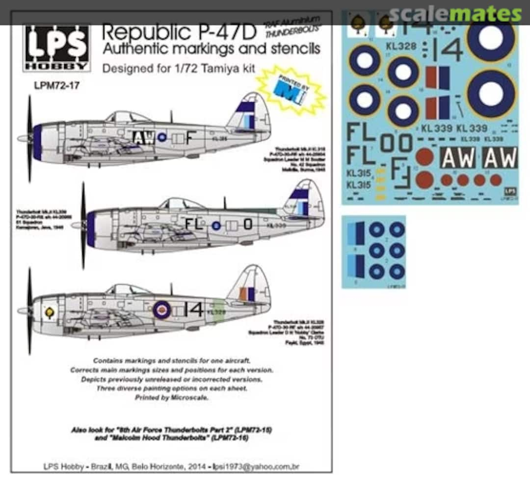 Contents Republic P-47D LPM72-17 LPS Hobby