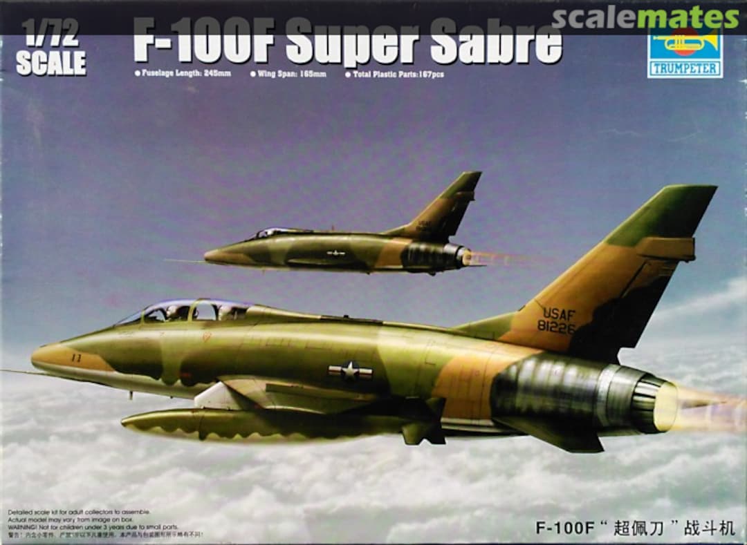 Boxart F-100F Super Sabre 01650 Trumpeter