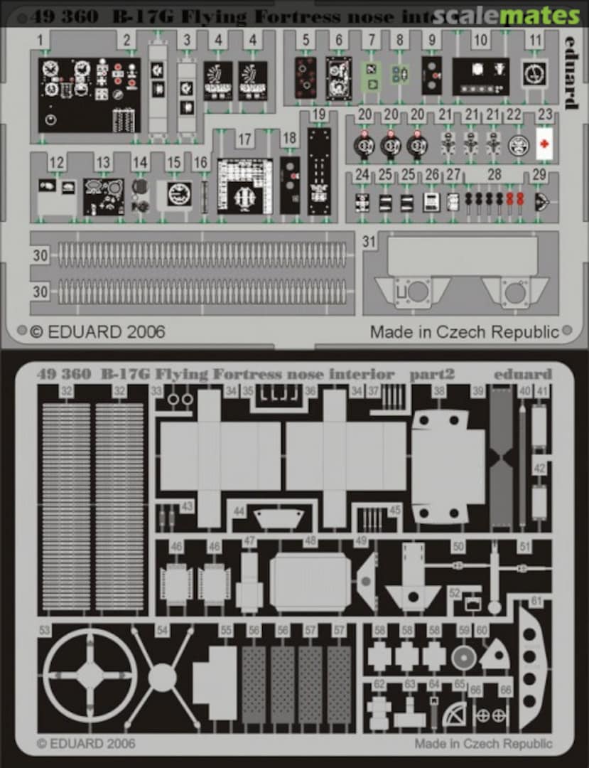 Boxart Boeing B-17G Flying Fortress nose interior 49360 Eduard