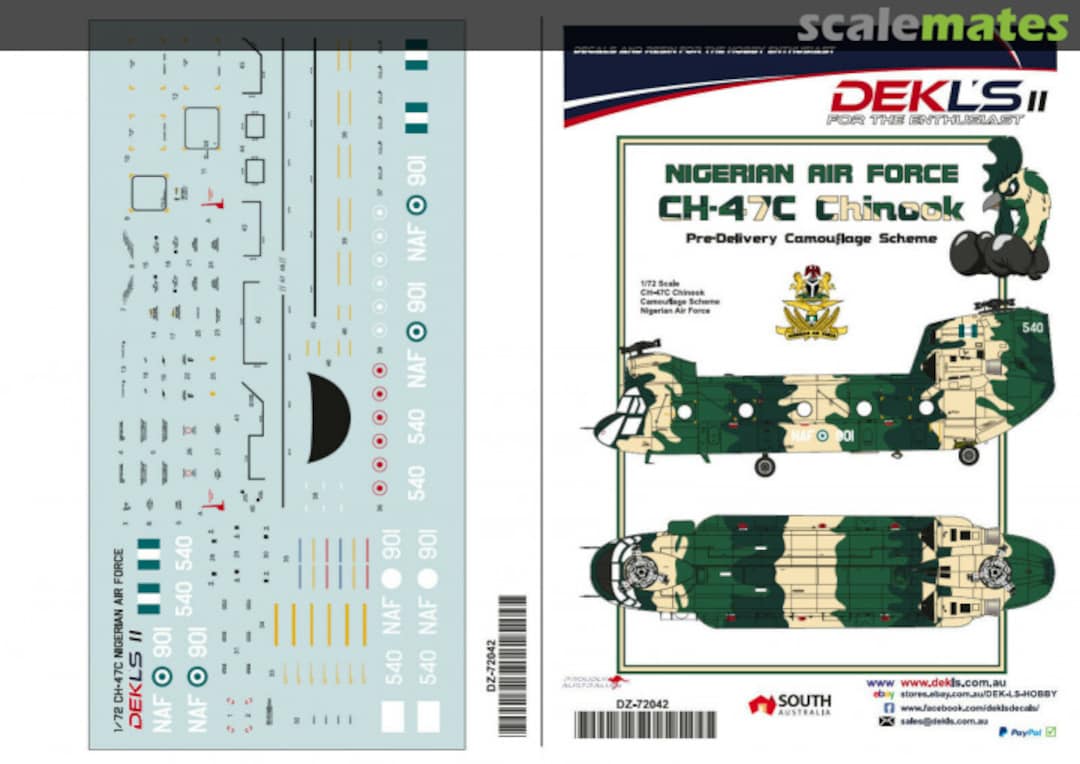 Boxart CH-47C Chinook DZ72042 DEKL's