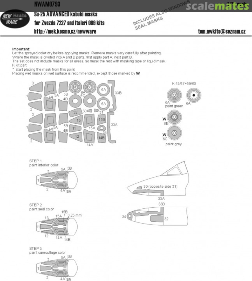 Boxart Su-25 ADVANCED kabuki masks NWAM0793 New Ware