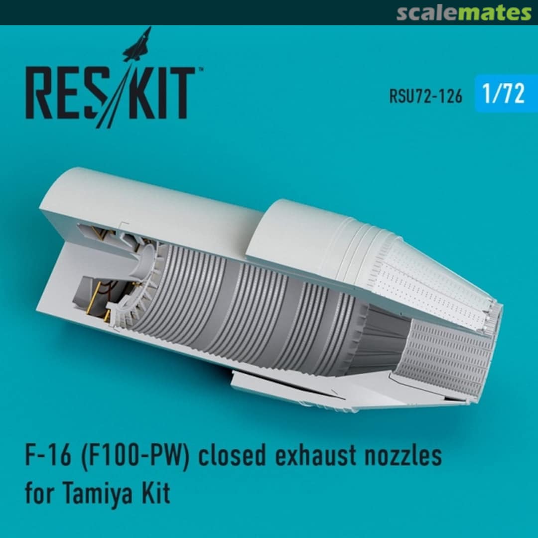 Boxart F-16 (F100-PW) - closed exhaust nozzles RSU72-0126 ResKit