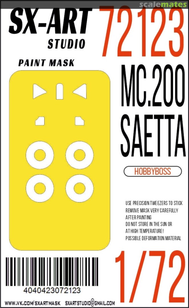 Boxart MC.200 Saetta masks 72123 SX-Art